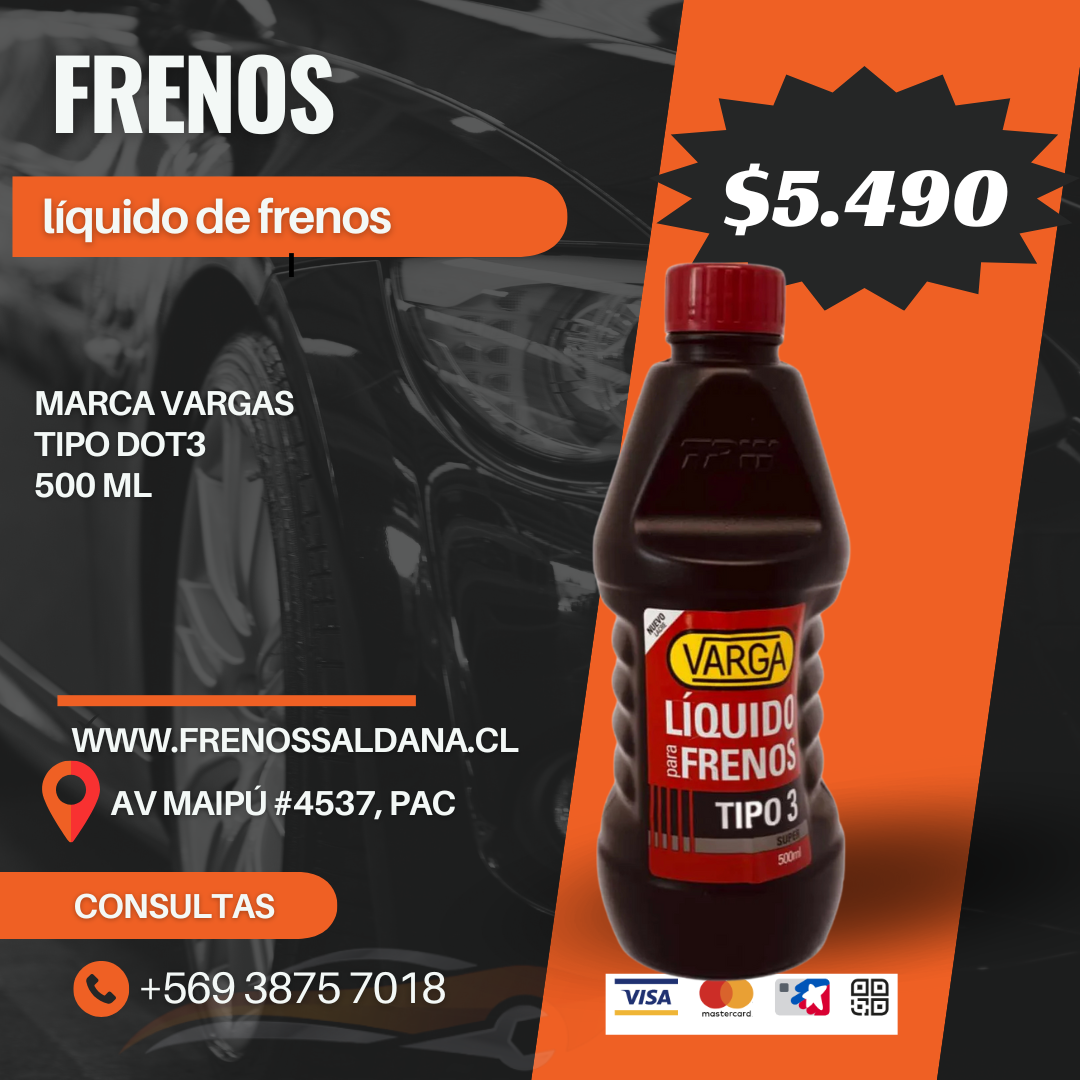 LIQUIDO DE FRENOS VARGA DOT3 500ML